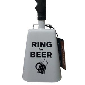Ring for Beer Cowbell Gift for Men Bar Bell Mancave Beer Bar Decor